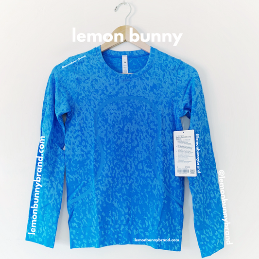 lululemon Swiftly Relaxed-Fit Long Sleeve Shirt in Covered Camo Poolside/Aero Blue, Size 2