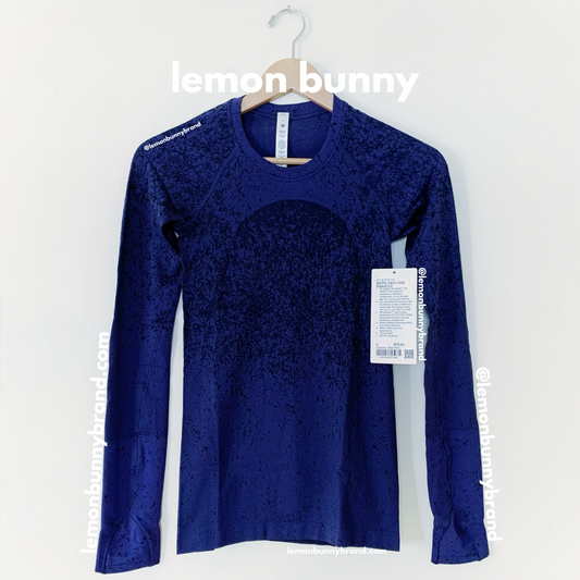 lululemon Swiftly Tech Long Sleeve Shirt 2.0 in Gradient Block Psychic/True Navy, Size 2
