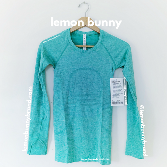 lululemon Swiftly Tech Long Sleeve Shirt 2.0 in Maldives Green/Mint Moment, Size 2