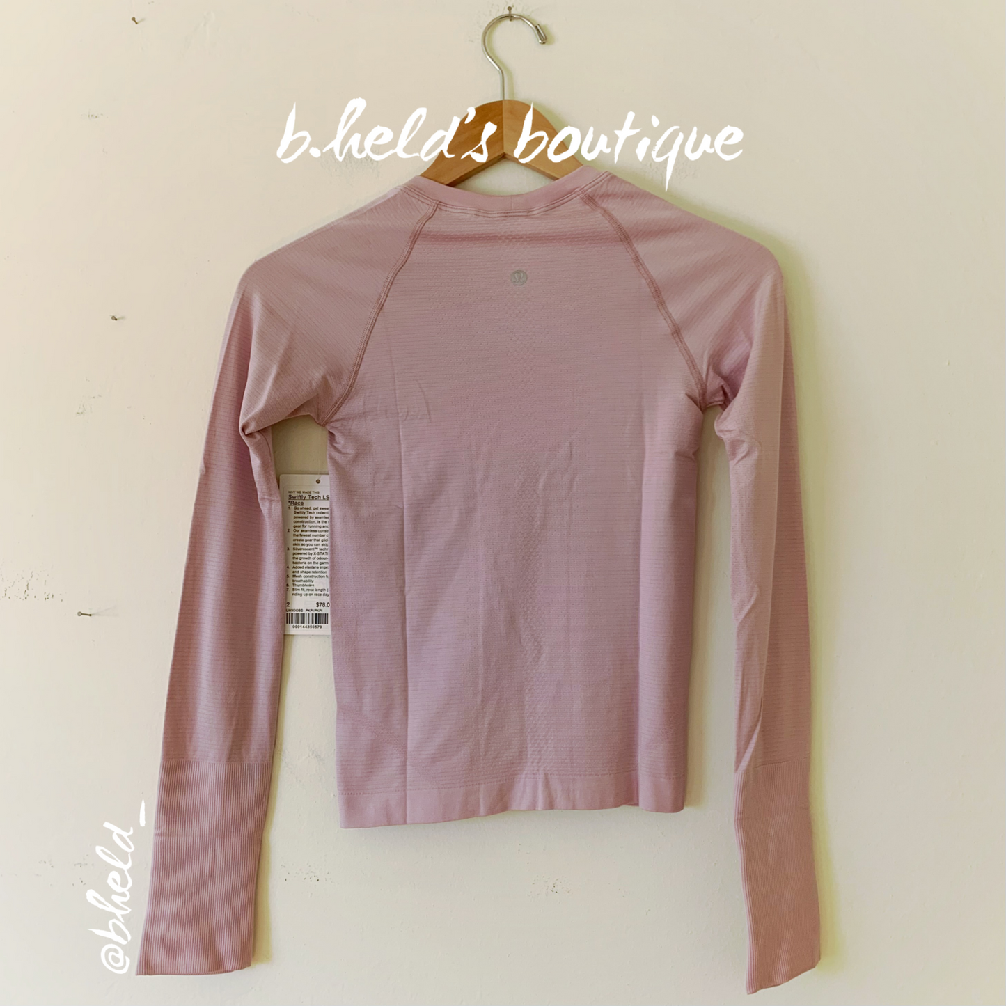 lululemon Swiftly Tech Long Sleeve Shirt 2.0 *Race Length in Pink Peony/Pink Peony, Size 2