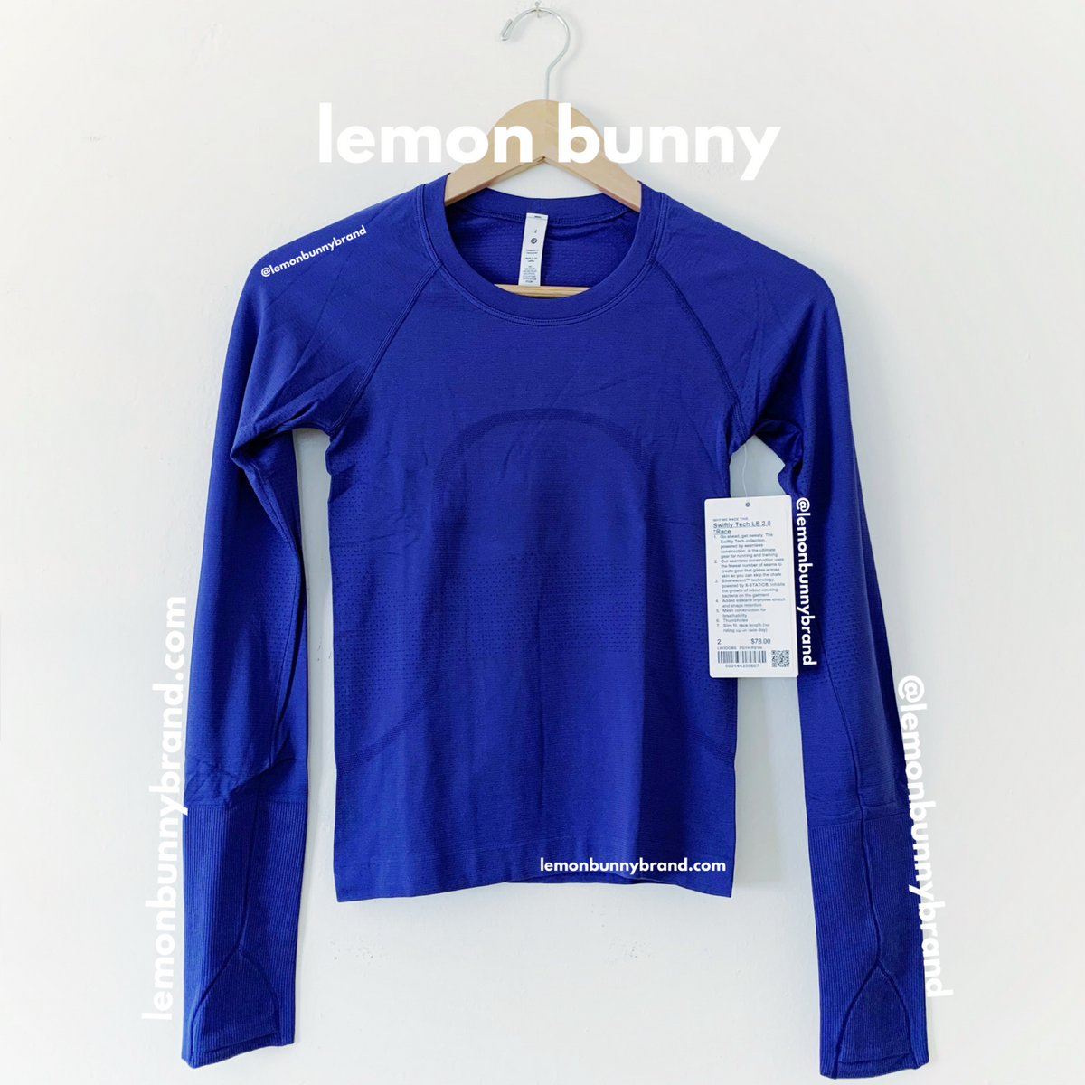 lululemon Swiftly Tech Long Sleeve Shirt 2.0 *Race Length in Psychic/Psychic, Size 2