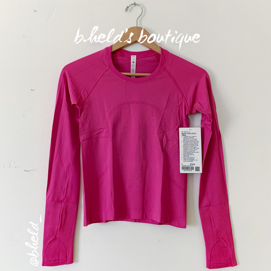lululemon Swiftly Tech Long Sleeve Shirt 2.0 *Race Length in Sonic Pink/Sonic Pink, Size 4