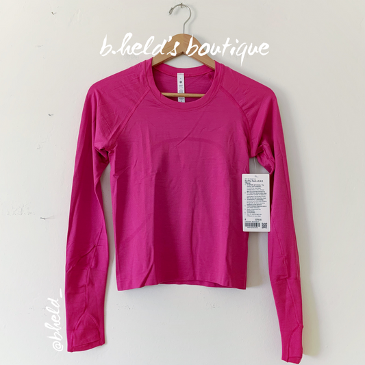 lululemon Swiftly Tech Long Sleeve Shirt 2.0 *Race Length in Sonic Pink/Sonic Pink, Size 6
