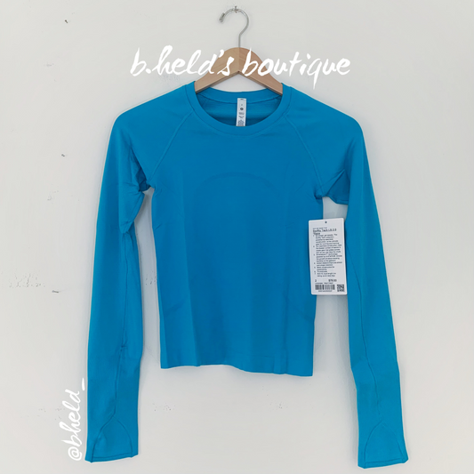 lululemon Swiftly Tech Long Sleeve Shirt 2.0 *Race Length in Turquoise Tide/Turquoise Tide, Size 2