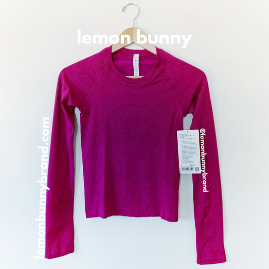 lululemon Swiftly Tech Long Sleeve Shirt 2.0 *Race Length in Purple Highlight/Magenta Purple, Size 2