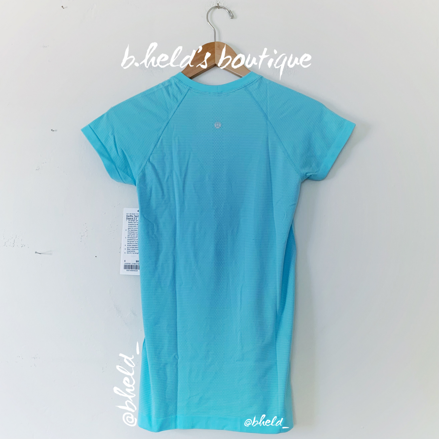 lululemon Swiftly Tech Short Sleeve Shirt 2.0 in Cyan Blue/Cyan Blue, Size 6