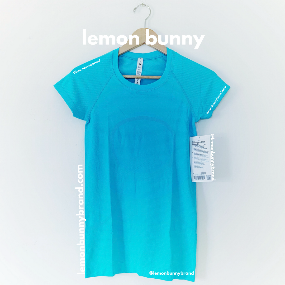 lululemon Swiftly Tech Short Sleeve Shirt 2.0 in Electric Turquoise/Electric Turquoise, Size 4