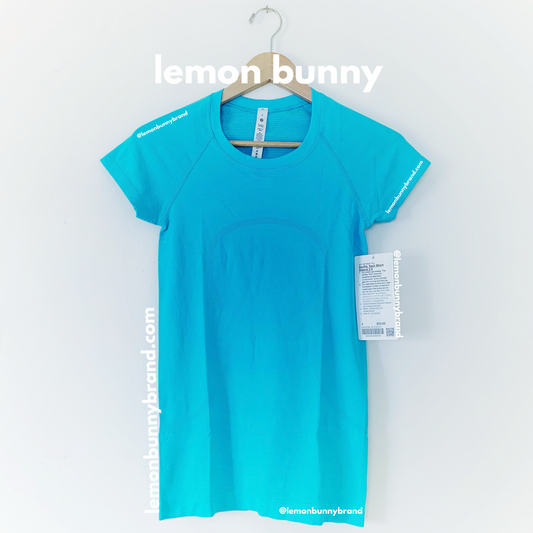 lululemon Swiftly Tech Short Sleeve Shirt 2.0 in Electric Turquoise/Electric Turquoise, Size 4