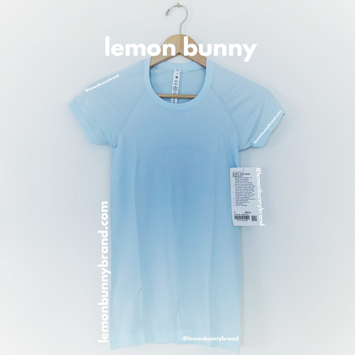 lululemon Swiftly Tech Short Sleeve Shirt 2.0 in Powder Blue/Powder Blue, Size 2