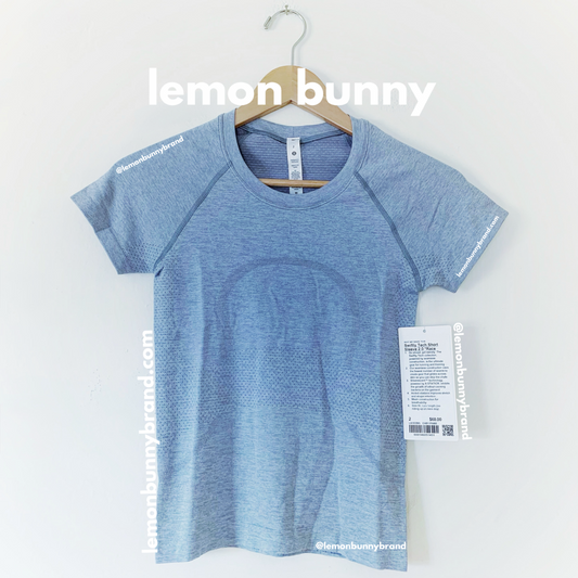 lululemon Swiftly Tech Short Sleeve Shirt 2.0 *Race Length in Chambray/Powder Blue, Size 2