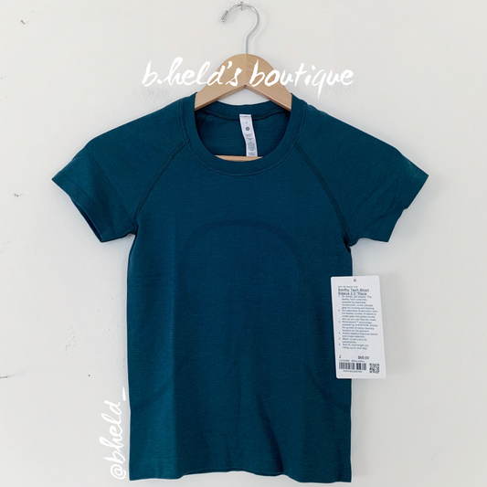 lululemon Swiftly Tech Short Sleeve Shirt 2.0 *Race Length in Green Jasper/Green Jasper, Size 2