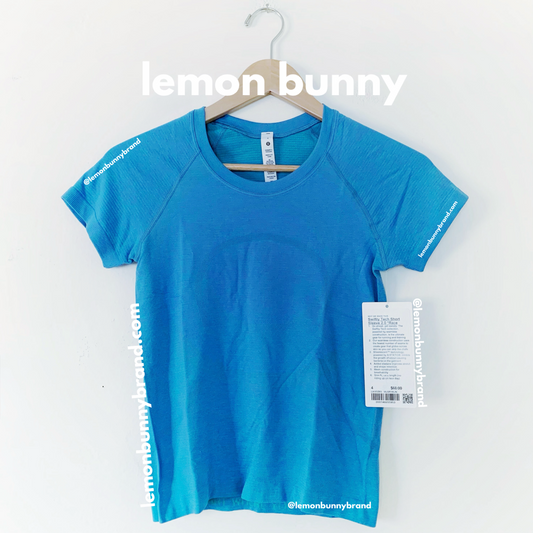 lululemon Swiftly Tech Short Sleeve Shirt 2.0 *Race Length in Maldives Green/Wild Indigo, Size 4