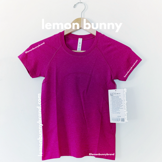 lululemon Swiftly Tech Short Sleeve Shirt 2.0 *Race Length in Purple Highlight/Magenta Purple, Size 2