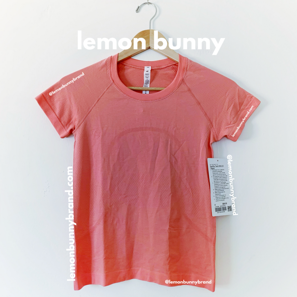 lululemon Swiftly Tech Short Sleeve Shirt 2.0 *Race Length in Raspberry Cream/Raspberry Cream, Size 4