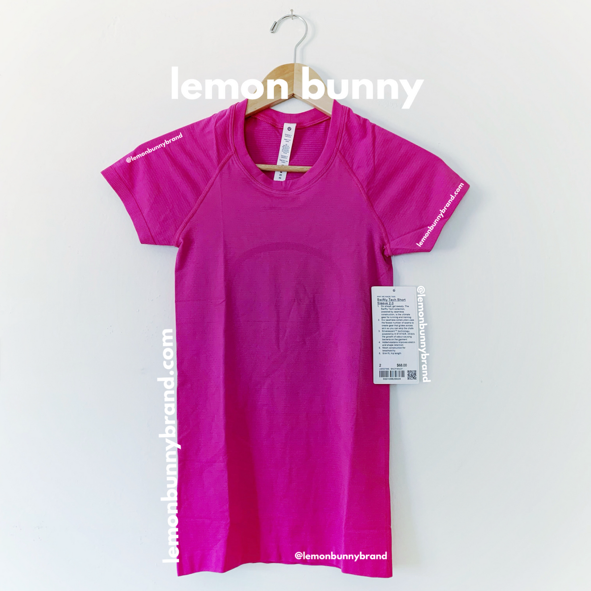 lululemon Swiftly Tech Short Sleeve Shirt 2.0 in Sonic Pink/Sonic Pink, Size 2
