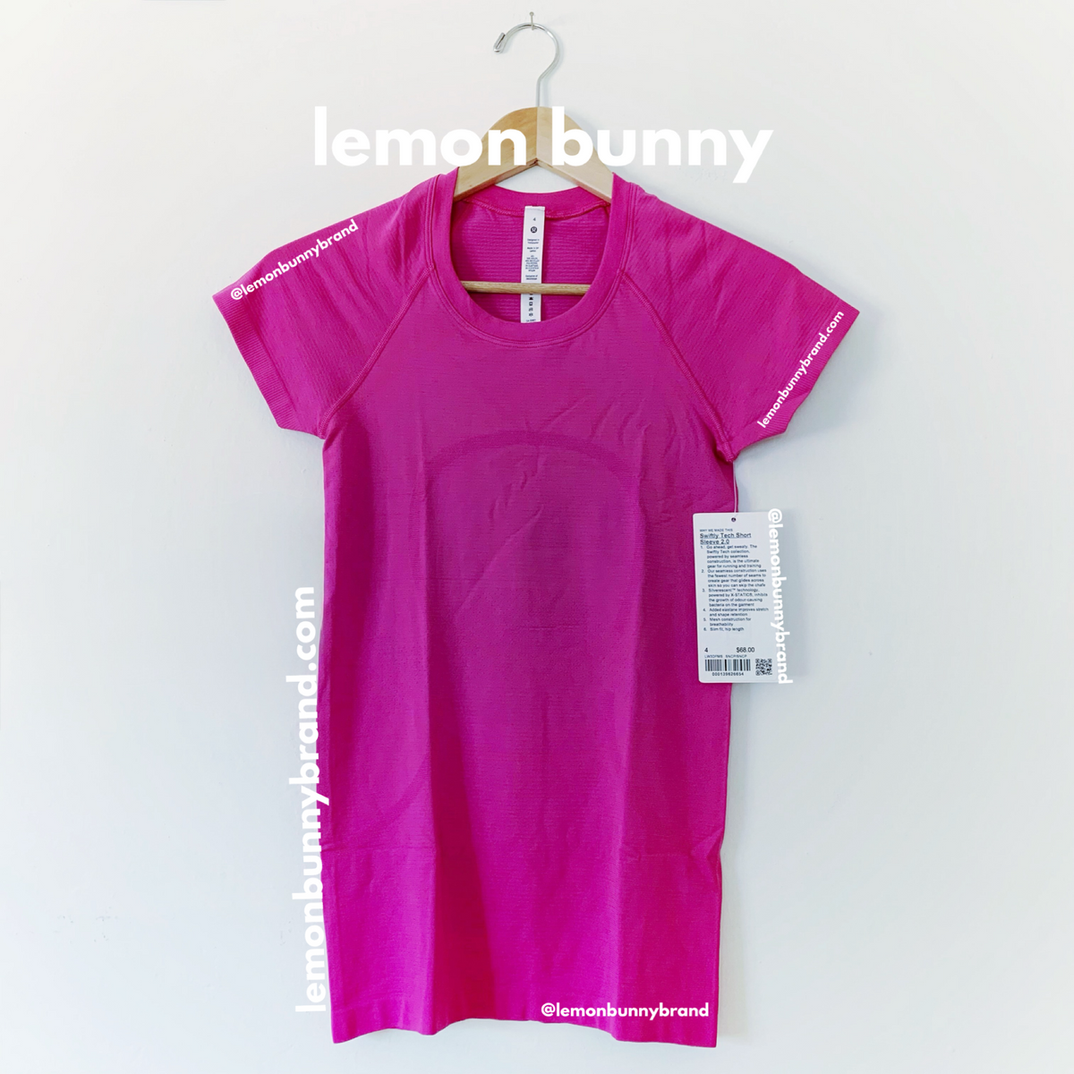 lululemon Swiftly Tech Short Sleeve Shirt 2.0 in Sonic Pink/Sonic Pink, Size 4