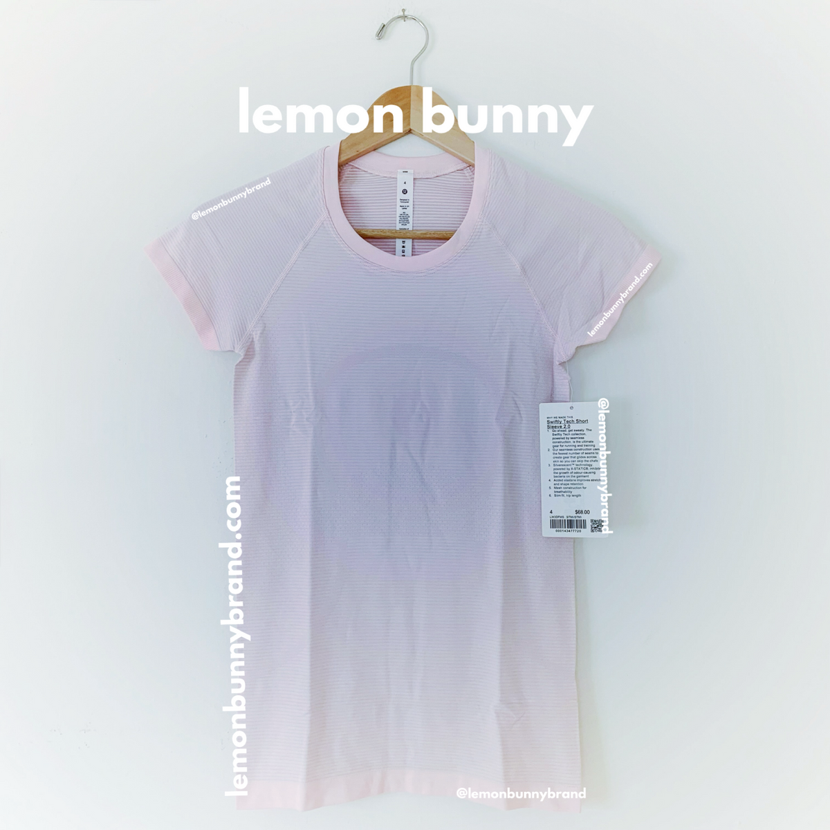 lululemon Swiftly Tech Short Sleeve Shirt 2.0 in Strawberry Milkshake/Strawberry Milkshake, Size 4