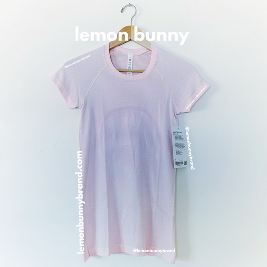 lululemon Swiftly Tech Short Sleeve Shirt 2.0 in Strawberry Milkshake/White, Size 4