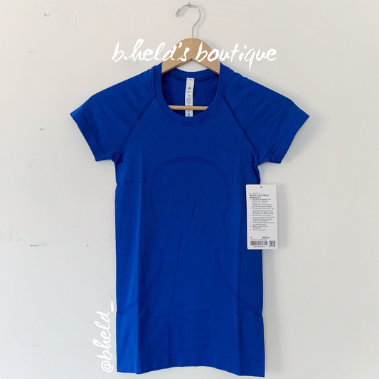lululemon Swiftly Tech Short Sleeve Shirt 2.0 in Symphony Blue/Symphony Blue, Size 2