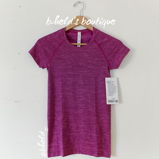 lululemon Swiftly Tech Short Sleeve Shirt 2.0 in Wee Are From Space Sonic Pink, Size 4