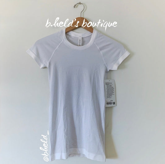 lululemon Swiftly Tech Short Sleeve Shirt 2.0 in White/White, Size 2