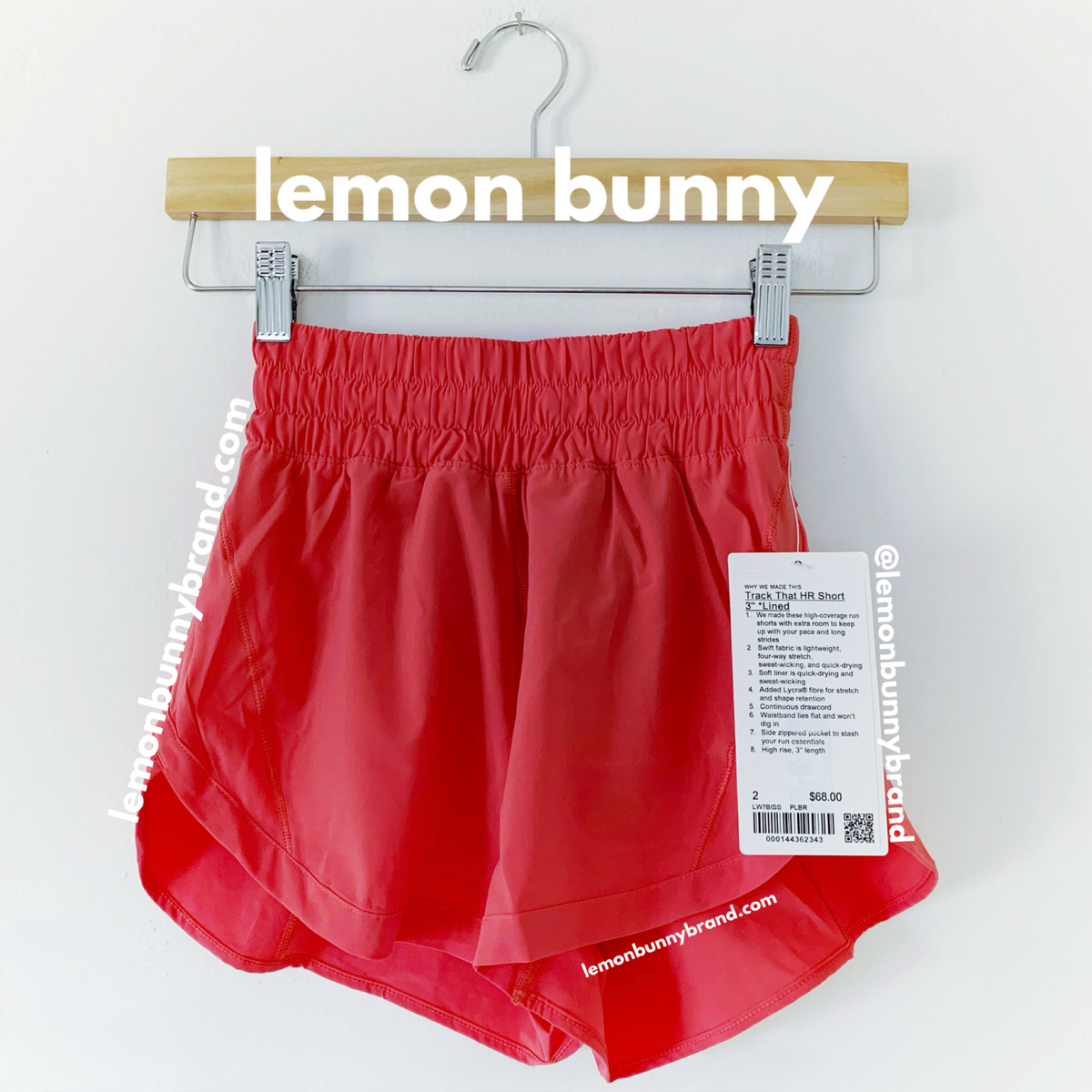 lululemon Track That High-Rise Lined Short 3" in Pale Raspberry, Size 2