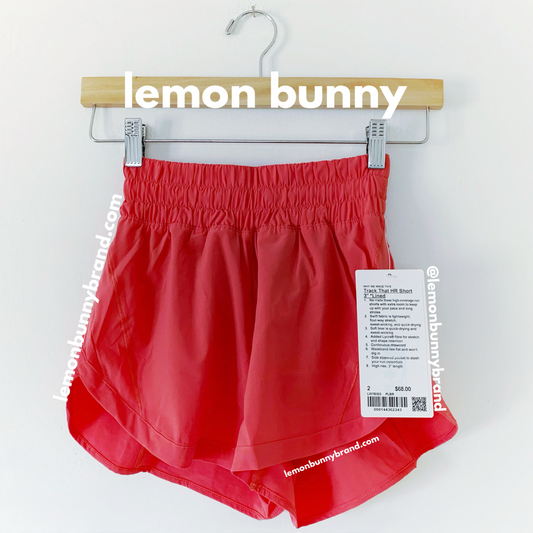 lululemon Track That High-Rise Lined Short 3" in Pale Raspberry, Size 2