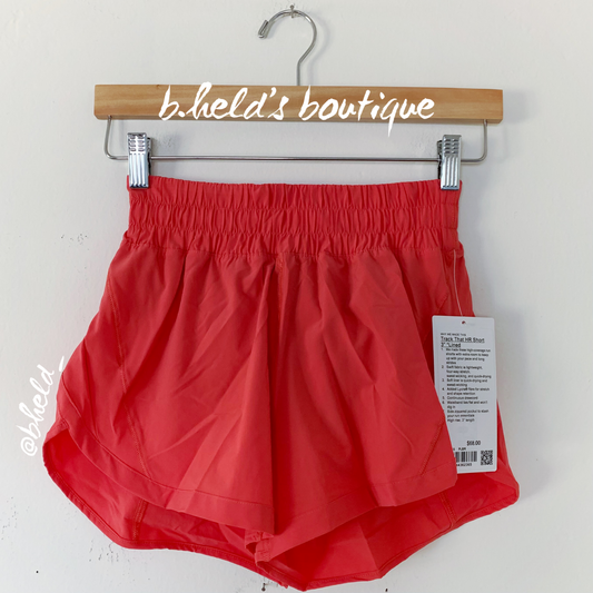 lululemon Track That High-Rise Lined Short 3" in Pale Raspberry, Size 4