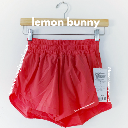 lululemon Track That High-Rise Lined Short 3" in Pale Raspberry, Size 4