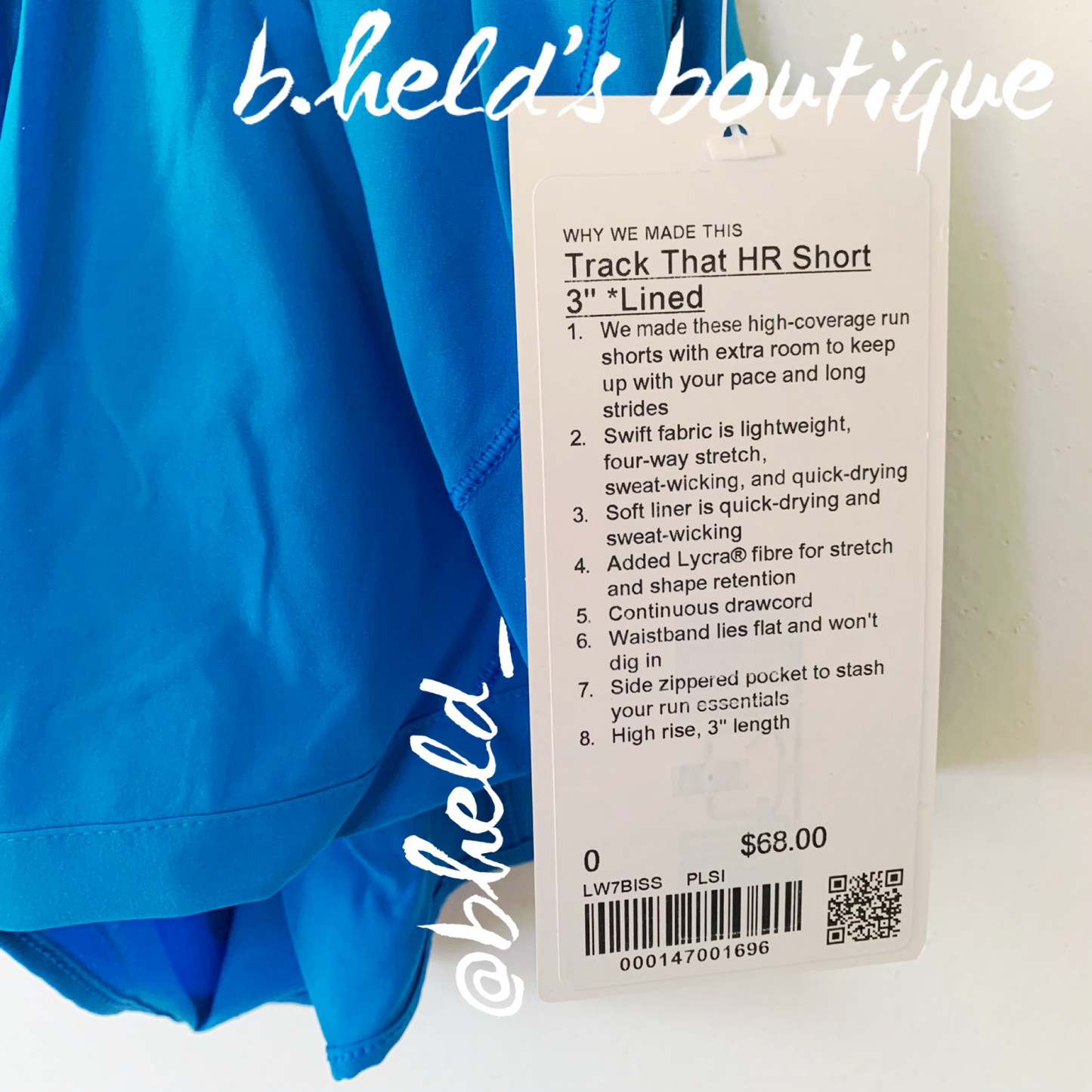 lululemon Track That High-Rise Lined Short 3" in Poolside, Size 0