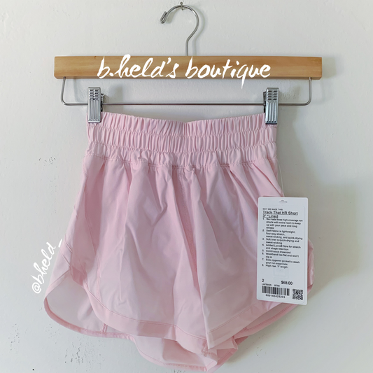 lululemon Track That High-Rise Lined Short 3" in Strawberry Milkshake, Size 2