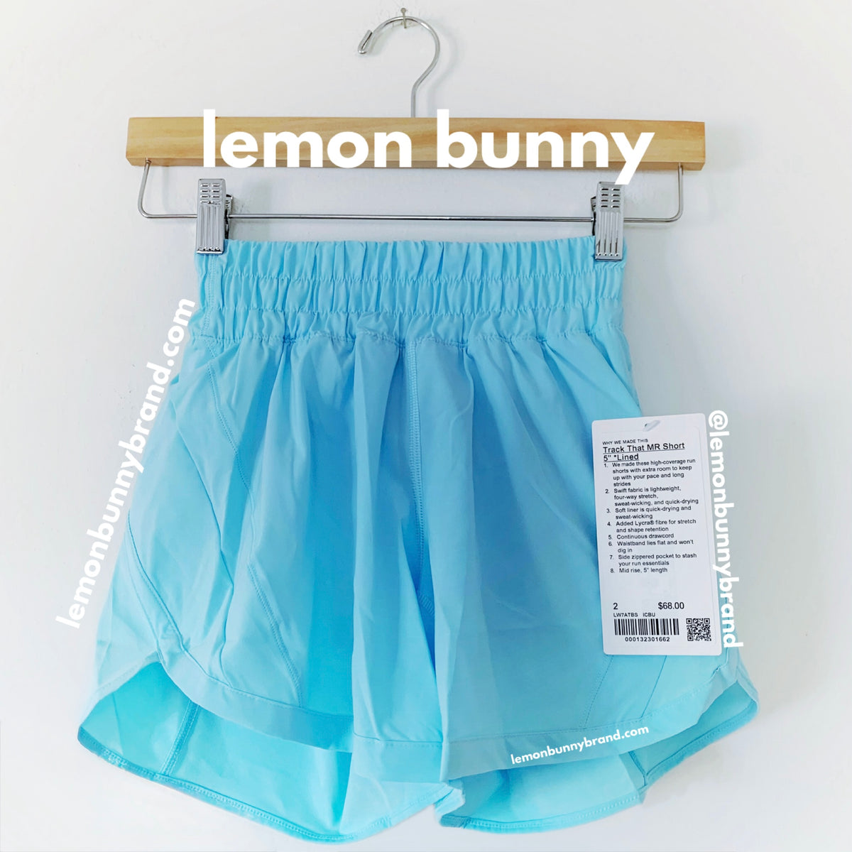 lululemon Track That Mid-Rise Lined Short 5" in Icing Blue, Size 2