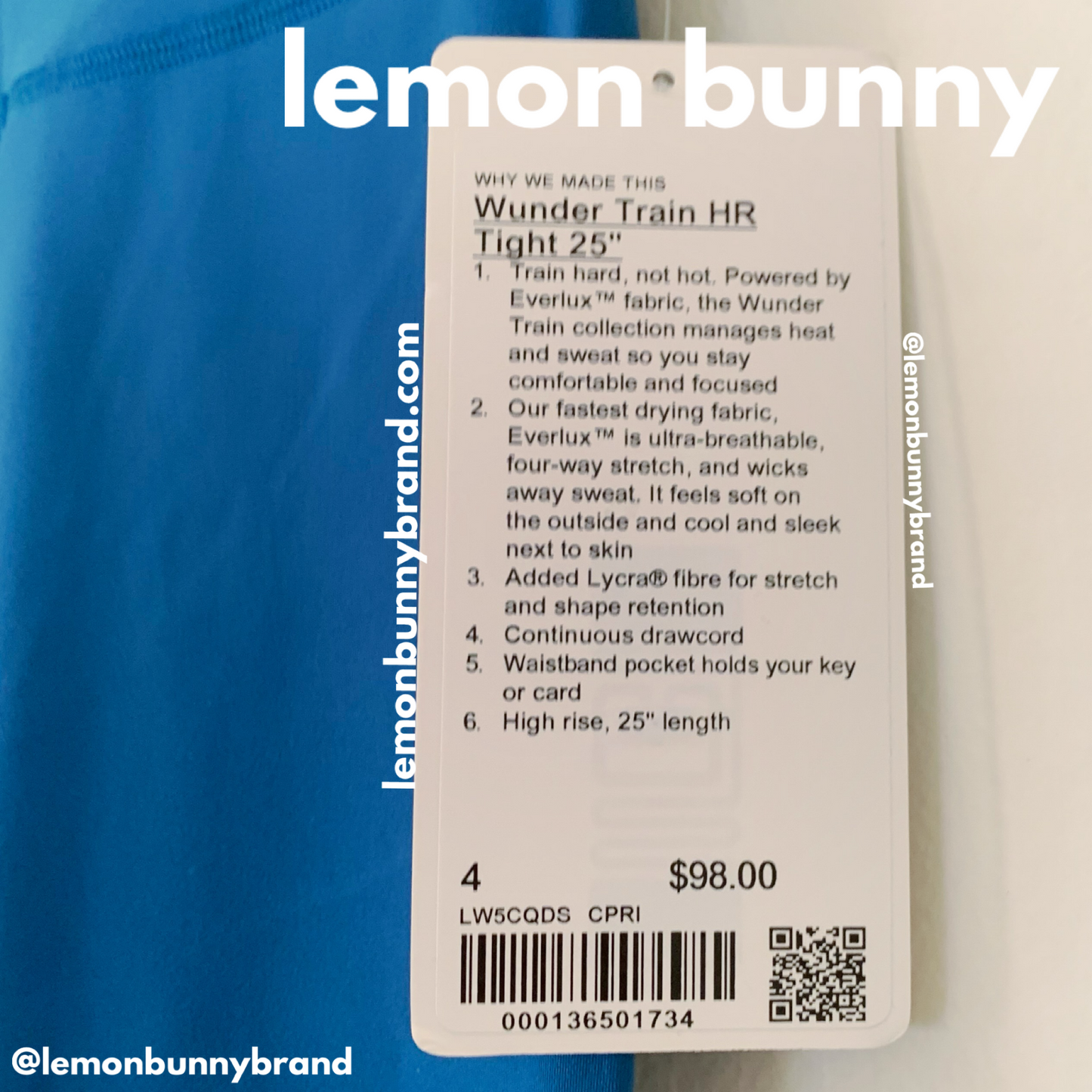 lululemon Wunder Train High-Rise Tight 25" in Capri, Size 4