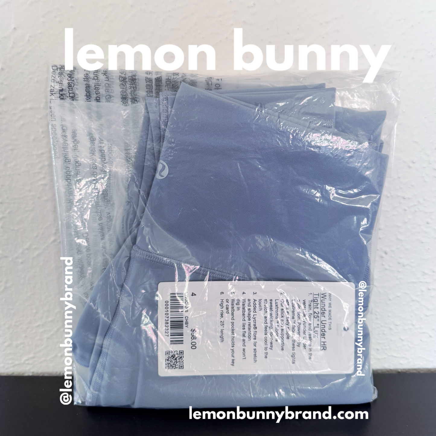 lululemon Wunder Under High-Rise Tight 25" *Luxtreme in Chambray, Size 4 (Single-Lined)