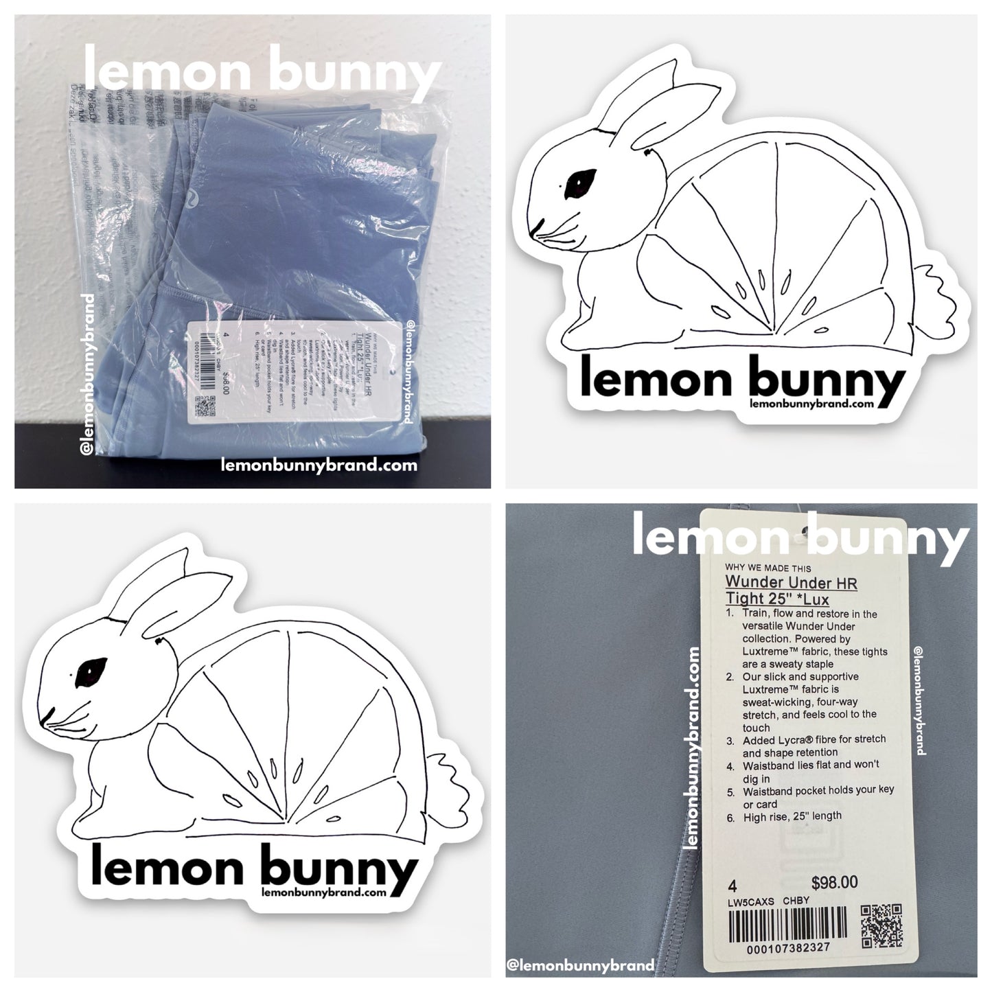 lululemon Wunder Under High-Rise Tight 25" *Luxtreme in Chambray, Size 4 (Single-Lined)