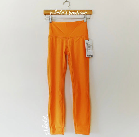 lululemon Wunder Under High-Rise Tight 25" *Luxtreme in Orange Soda, Size 4 (Double-Lined)