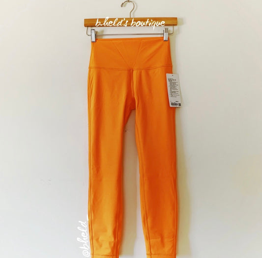 lululemon Wunder Under High-Rise Tight 25" *Luxtreme in Orange Soda, Size 6 (Double-Lined)