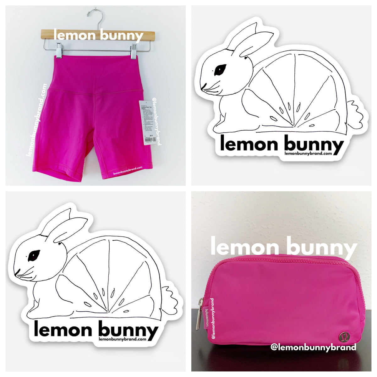*lemon bunny Curated Bundle: 1 lululemon Align Short & 1 Everywhere Belt Bag in Sonic Pink, Size 4