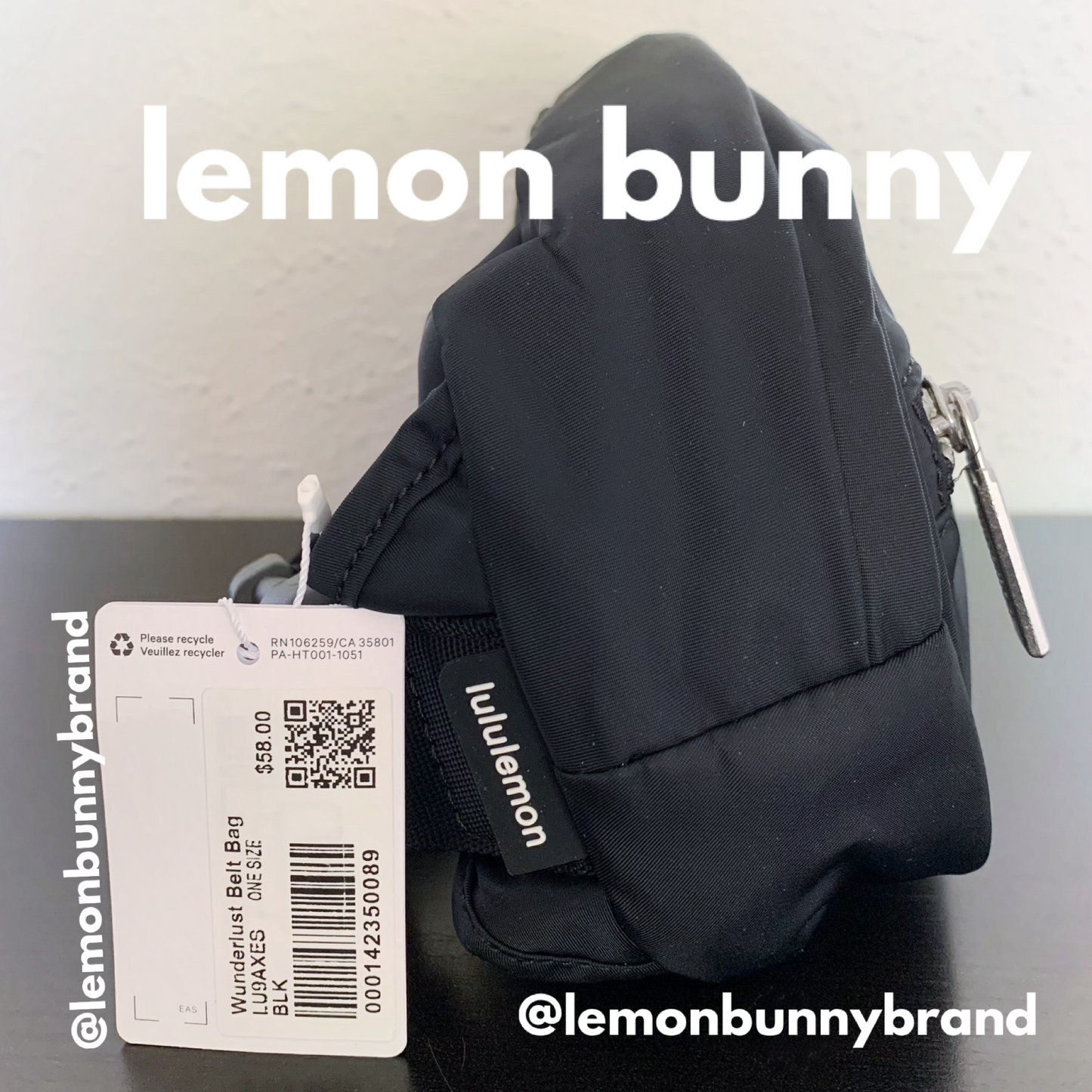 lululemon Wunderlust Belt Bag in Black, One Size